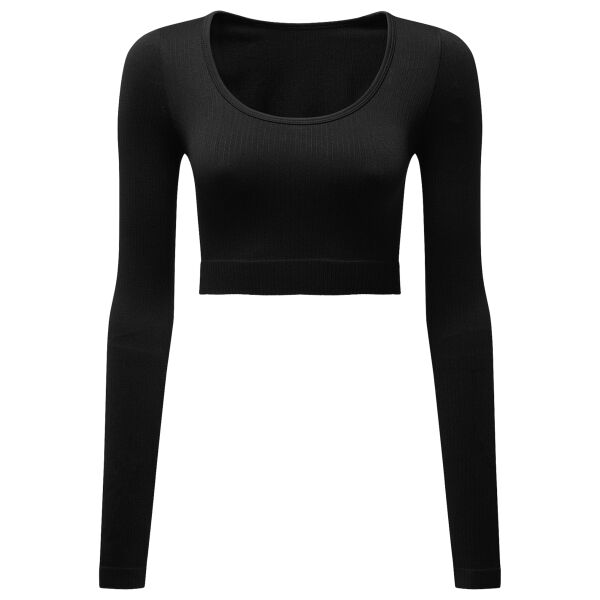 Women’s TriDri® ribbed seamless '3D Fit' crop top Thumbnail