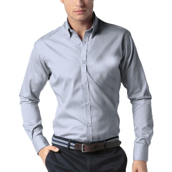 Slim Fit Long Sleeve Non IronTwill Shirt Thumbnail