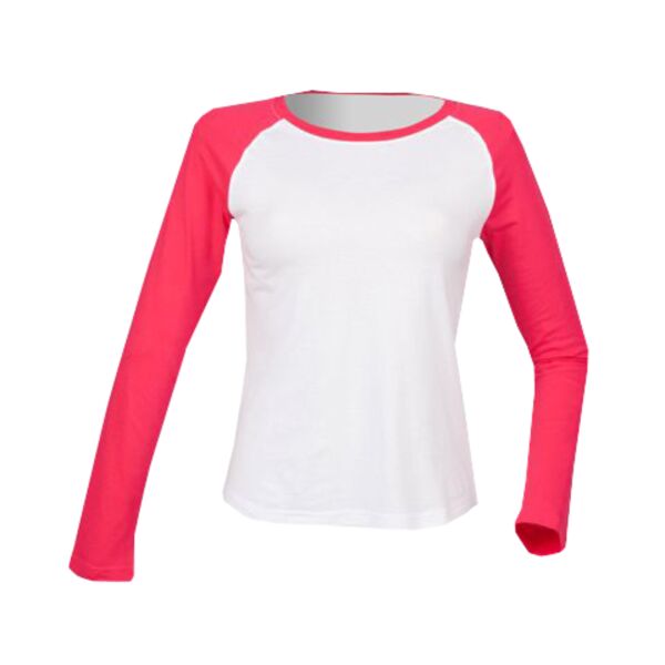 SF Clothing Ladies Long Sleeve Baseball T-Shirt Thumbnail