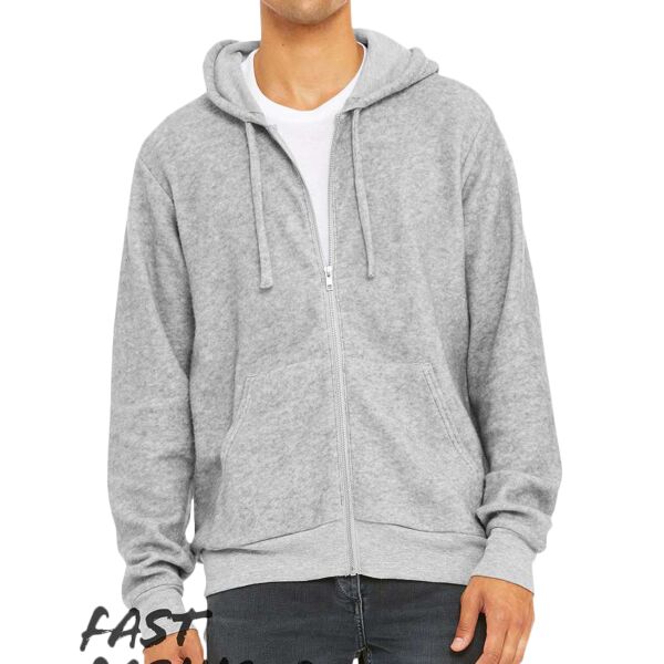 Unisex sueded fleece full-zip hoodie Thumbnail